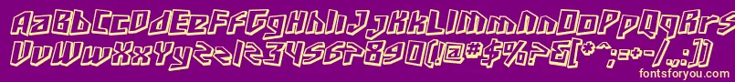 Sfjunkcultureshaded ffy Font – Yellow Fonts on Purple Background
