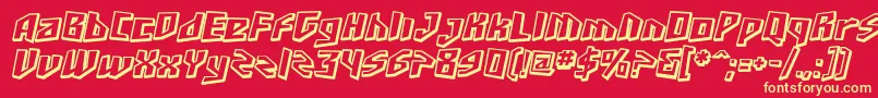 Sfjunkcultureshaded ffy Font – Yellow Fonts on Red Background