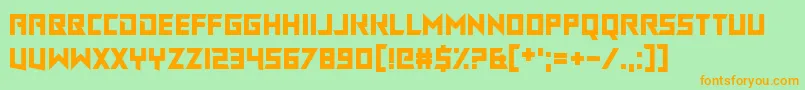 ChasingRabbits Font – Orange Fonts on Green Background