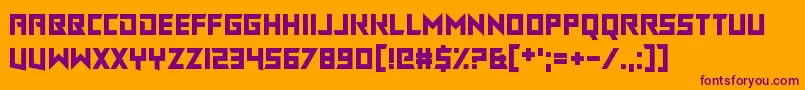 ChasingRabbits Font – Purple Fonts on Orange Background