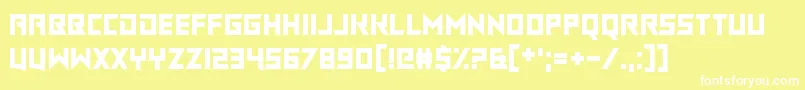 フォントChasingRabbits – 黄色い背景に白い文字