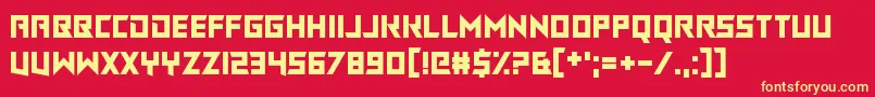 ChasingRabbits Font – Yellow Fonts on Red Background