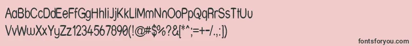 フォントStrwrn – ピンクの背景に黒い文字