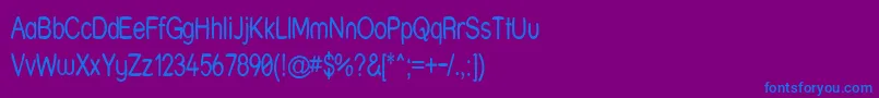 Strwrn Font – Blue Fonts on Purple Background