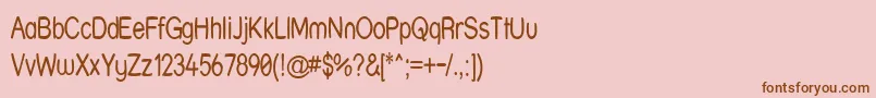 Strwrn-fontti – ruskeat fontit vaaleanpunaisella taustalla