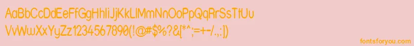 Strwrn Font – Orange Fonts on Pink Background