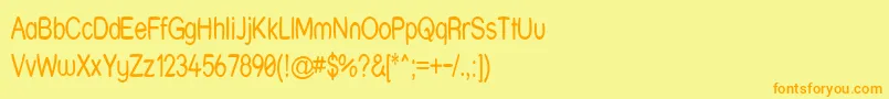 Strwrn Font – Orange Fonts on Yellow Background
