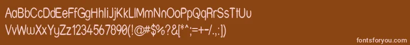 Strwrn Font – Pink Fonts on Brown Background