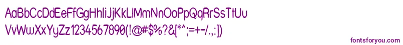 Strwrn-fontti – violetit fontit valkoisella taustalla
