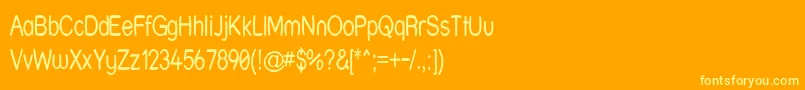 Strwrn Font – Yellow Fonts on Orange Background
