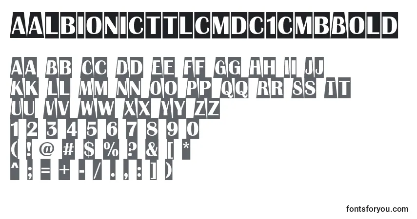 Czcionka AAlbionicttlcmdc1cmbBold – alfabet, cyfry, specjalne znaki