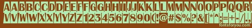 AAlbionicttlcmdc1cmbBold Font – Green Fonts on Brown Background