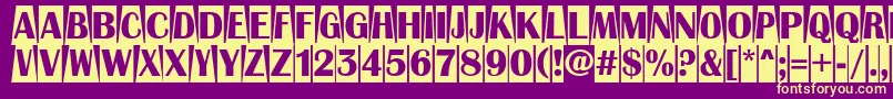 AAlbionicttlcmdc1cmbBold Font – Yellow Fonts on Purple Background