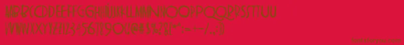 ShangriLa Font – Brown Fonts on Red Background