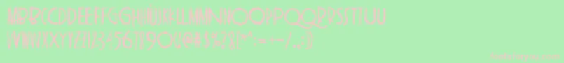 フォントShangriLa – 緑の背景にピンクのフォント