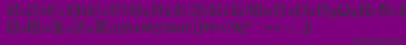 Czcionka LombardinaInitialOne – czarne czcionki na fioletowym tle