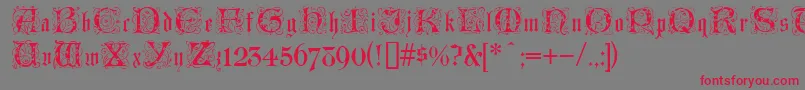 LombardinaInitialOne Font – Red Fonts on Gray Background
