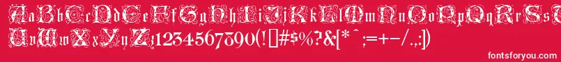 LombardinaInitialOne Font – White Fonts on Red Background