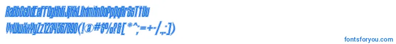 Police TauerninlinecttItalic – polices bleues sur fond blanc