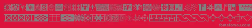 Ikatan Font – Gray Fonts on Red Background