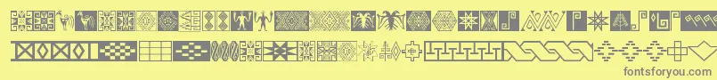 Ikatan Font – Gray Fonts on Yellow Background