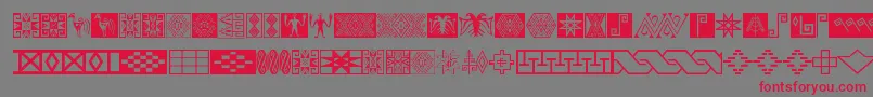 Ikatan Font – Red Fonts on Gray Background