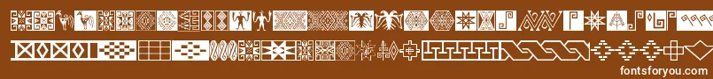 Ikatan Font – White Fonts on Brown Background