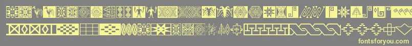 Ikatan Font – Yellow Fonts on Gray Background