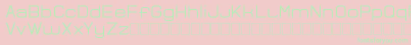 Bocemina-Schriftart – Grüne Schriften auf rosa Hintergrund
