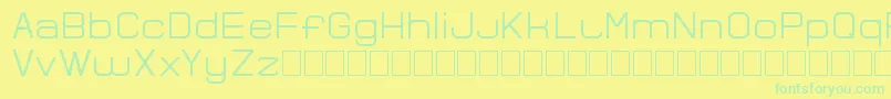 Czcionka Bocemina – zielone czcionki na żółtym tle