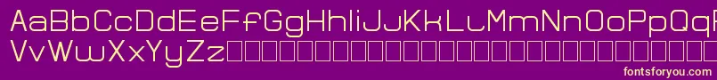 Czcionka Bocemina – żółte czcionki na fioletowym tle
