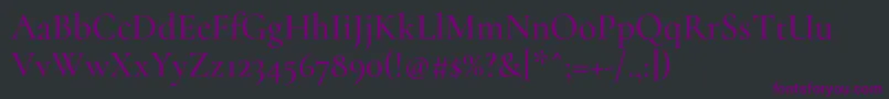 フォントCormorantMedium – 黒い背景に紫のフォント