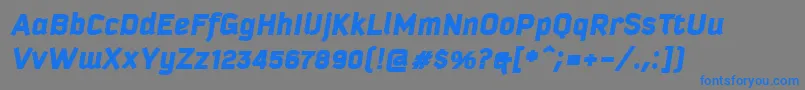 KautivaBlackItalic Font – Blue Fonts on Gray Background