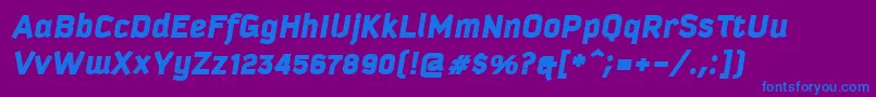 KautivaBlackItalic Font – Blue Fonts on Purple Background