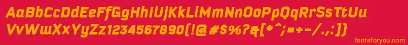 KautivaBlackItalic Font – Orange Fonts on Red Background