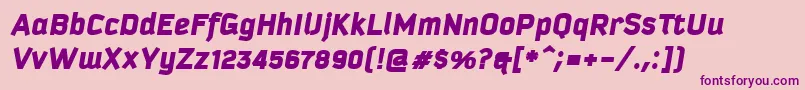 KautivaBlackItalic Font – Purple Fonts on Pink Background