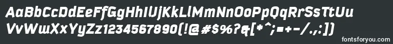 フォントKautivaBlackItalic – 白い文字