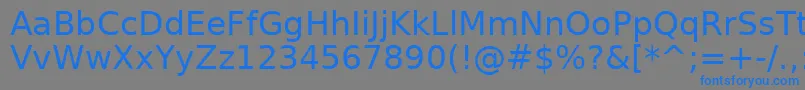 フォントVera – 灰色の背景に青い文字