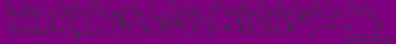 LauraRegular Font – Black Fonts on Purple Background