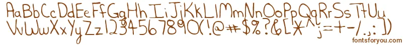 LauraRegular Font – Brown Fonts on White Background