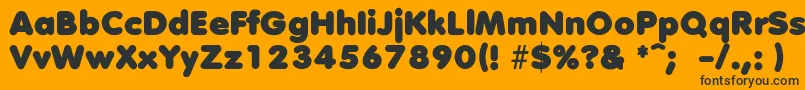 DebussyLengyar Font – Black Fonts on Orange Background