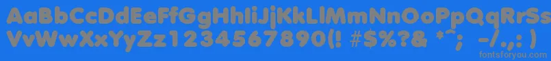 フォントDebussyLengyar – 青い背景に灰色の文字