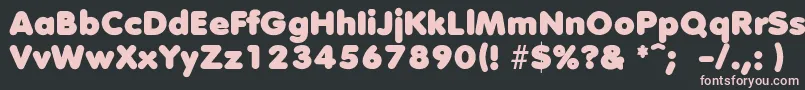 Шрифт DebussyLengyar – розовые шрифты на чёрном фоне