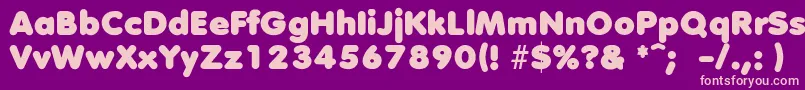 DebussyLengyar Font – Pink Fonts on Purple Background