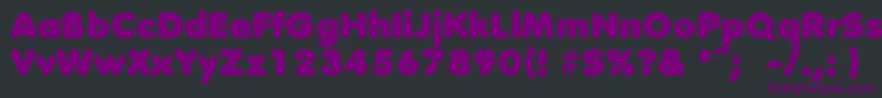 DebussyLengyar-fontti – violetit fontit mustalla taustalla