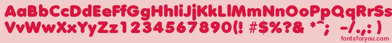 DebussyLengyar Font – Red Fonts on Pink Background