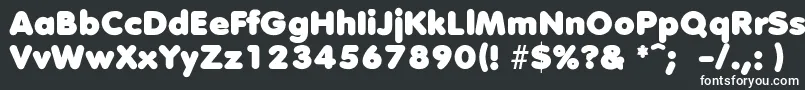 DebussyLengyar Font – White Fonts on Black Background