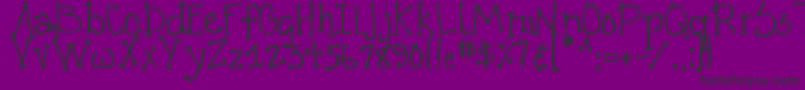 DjbCrazyGoofyCool Font – Black Fonts on Purple Background
