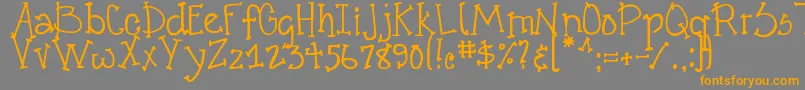 DjbCrazyGoofyCool Font – Orange Fonts on Gray Background