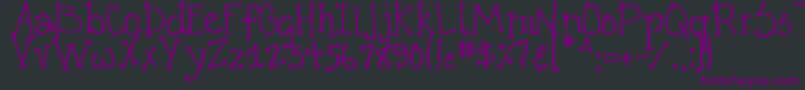 DjbCrazyGoofyCool Font – Purple Fonts on Black Background